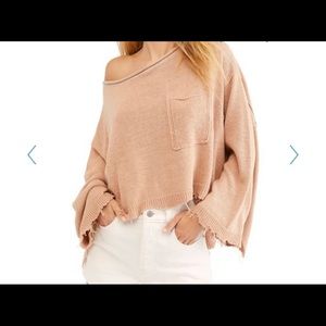 Free People Prism Raw Trim Sweater